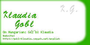 klaudia gobl business card